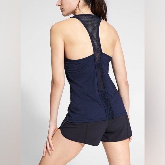 Athleta Airy Essence Tank In Navy Blue, Size Medium - Picture 2 of 4